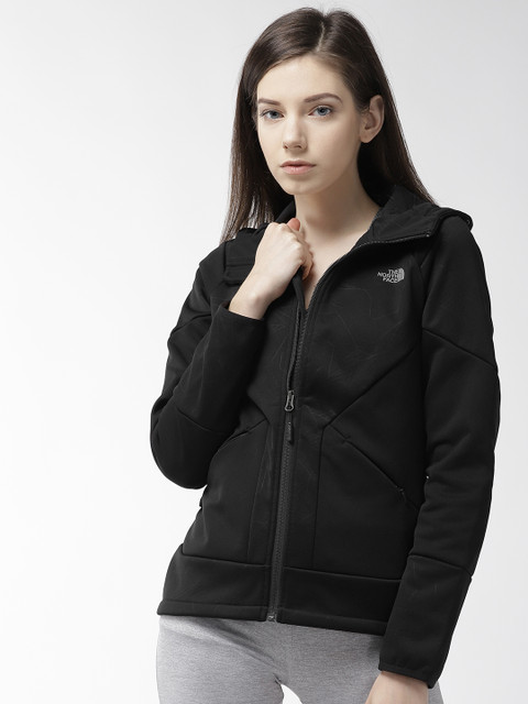

The North Face Women Black Fast Fleece Printed Hooded Hiking Sweatshirt