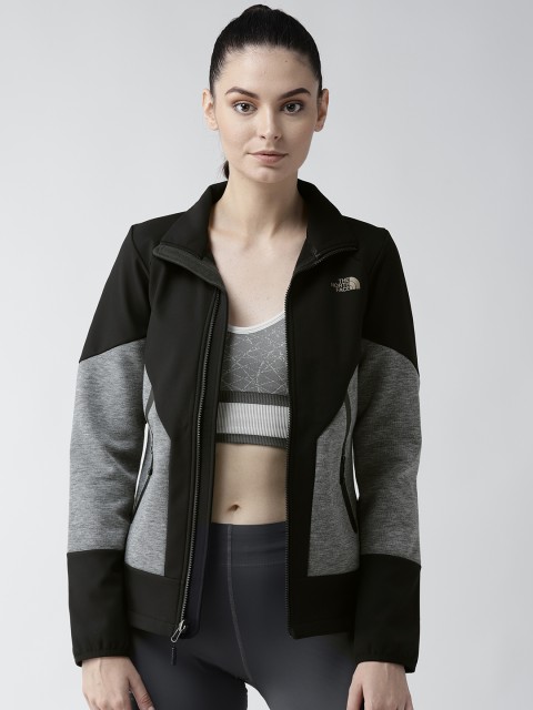 

The North Face Women Black & Grey Colourblocked Fast Hike Softshell Jacket