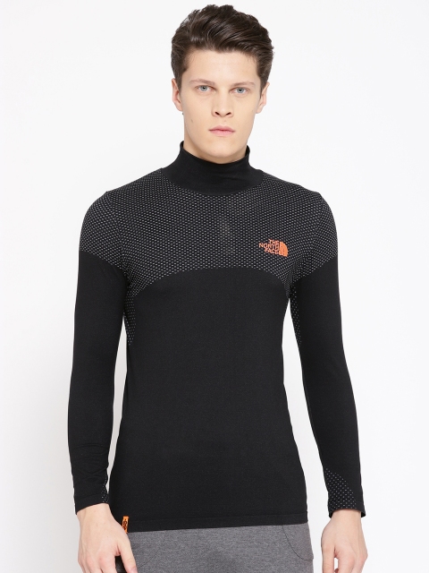 

The North Face Men Black Beyond The Wall C-Knit AP Solid High Neck T-Shirt