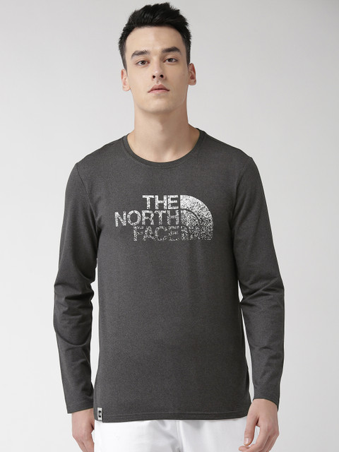 

The North Face Men Charcoal Grey Printed Logo T-shirt