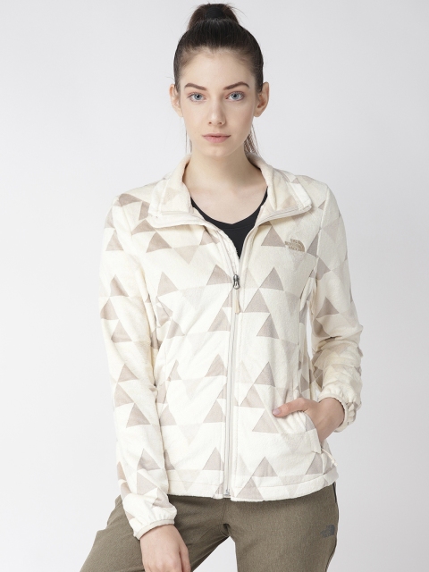 

The North Face Women Off-White & Grey Novelty Osito AP Sporty Jacket