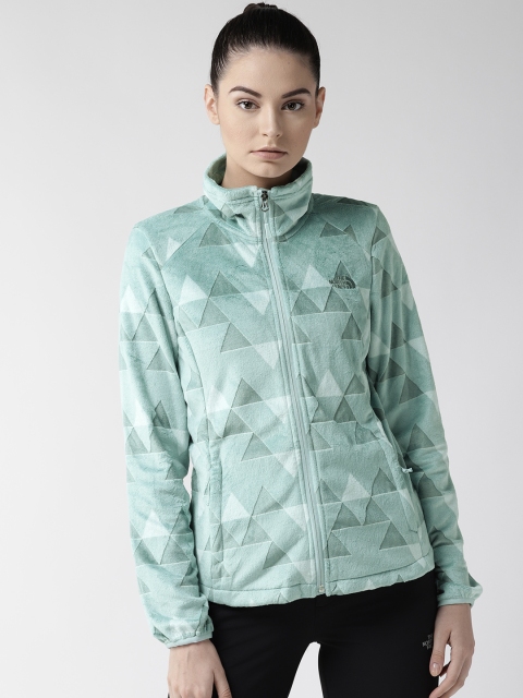

The North Face Women Green Printed Velvet Finish Novelty Osito Jacket