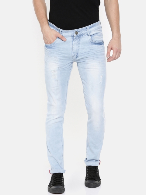 

CINOCCI Men Blue Slim Fit Mid-Rise Clean Look Stretchable Jeans