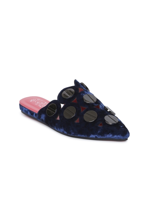 

Catwalk Women Blue Solid Synthetic Mules