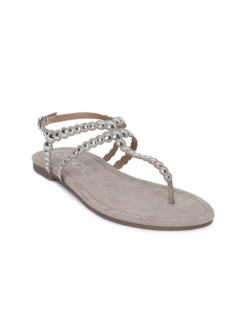 

Catwalk Women Beige Solid Synthetic Open Toe Flats
