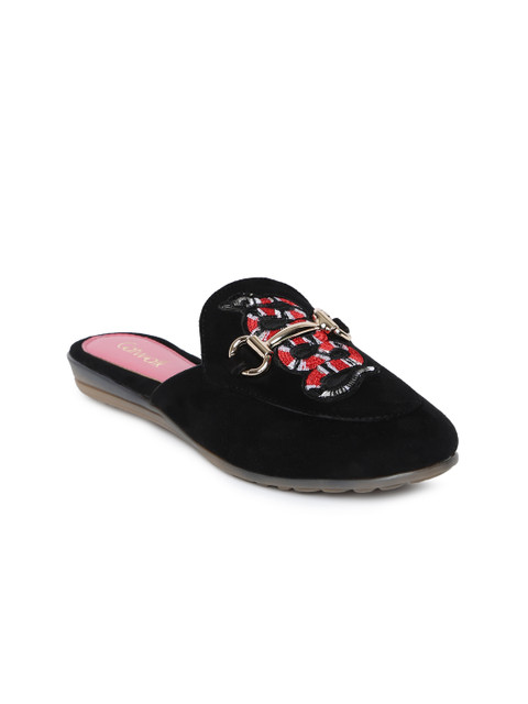 

Catwalk Women Black Solid Synthetic Mules