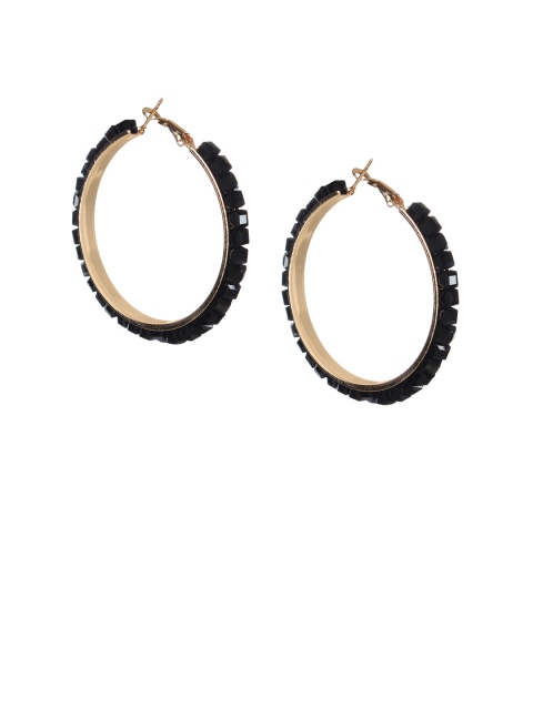 

Mali Fionna Black Circular Hoop Earrings