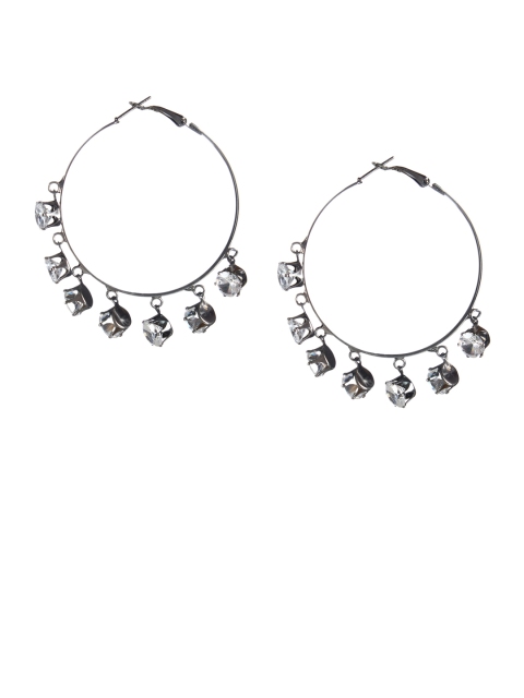 

Mali Fionna Silver-Toned Circular Hoop Earrings