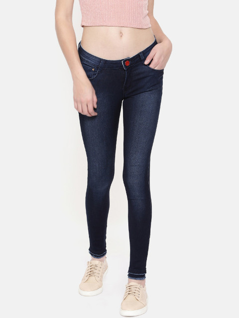 

ZHEIA Women Blue Skinny Fit Mid-Rise Clean Look Stretchable Jeans