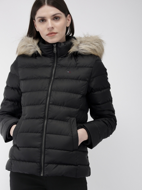 

Tommy Hilfiger Women Black Solid Puffer Jacket