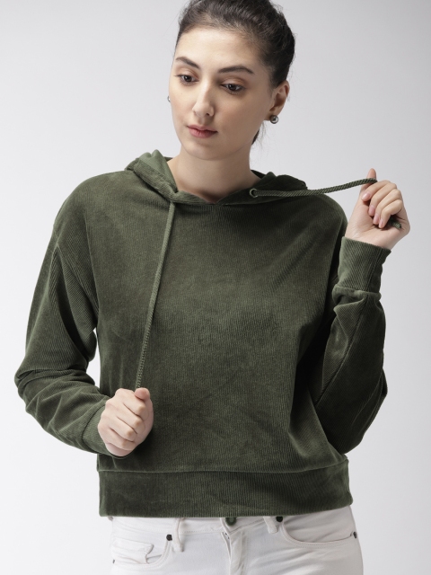 

FOREVER 21 Women Charcoal Grey Hooded Pullover Sweatshirt