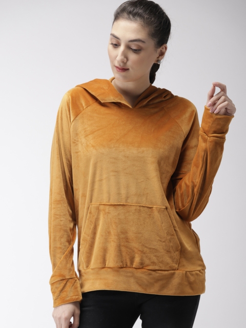 

FOREVER 21 Women Gold Solid Pullover Sweatshirt