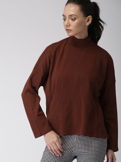 

FOREVER 21 Women Maroon Solid Top