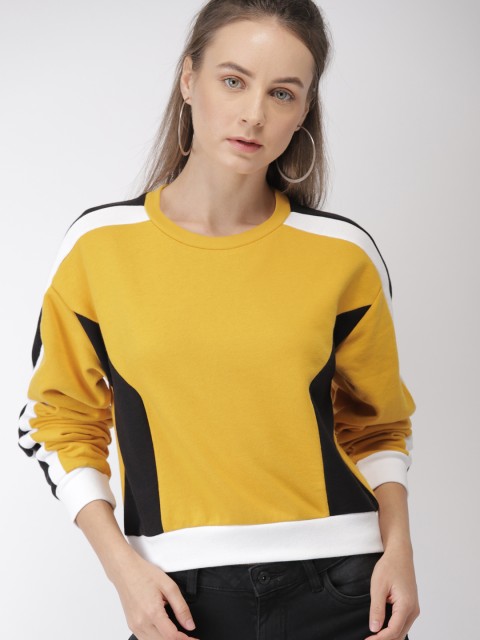 

FOREVER 21Women Mustard Yellow Sweatshirt