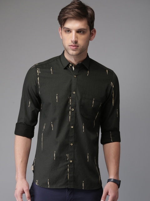 

Bene Kleed Men Black Printed Slim Fit Casual Shirt
