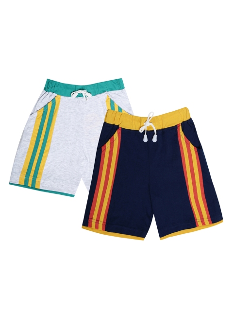 

Dollar Champion Kidswear Boys Pack Of 2 Lounge Shorts MCBB-112-PO2-NVY-GREY, Navy blue