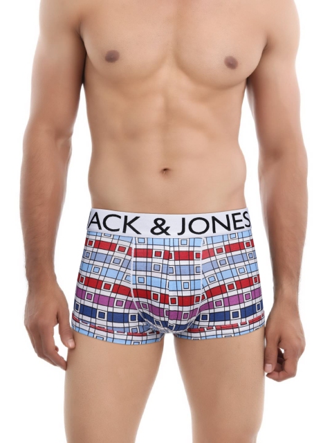 

Jack & Jones Men White Printed BRAZILAIN CHEX Trunks 2029404001