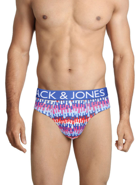 

Jack & Jones Men Multicoloured Printed Briefs 2029448001, Multi