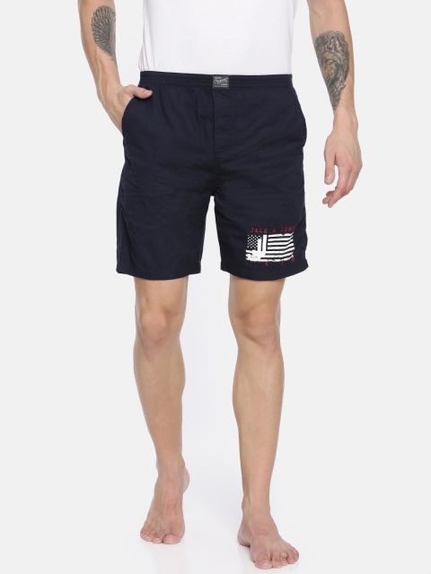 

Jack & Jones Men Navy Blue Solid Lounge Shorts
