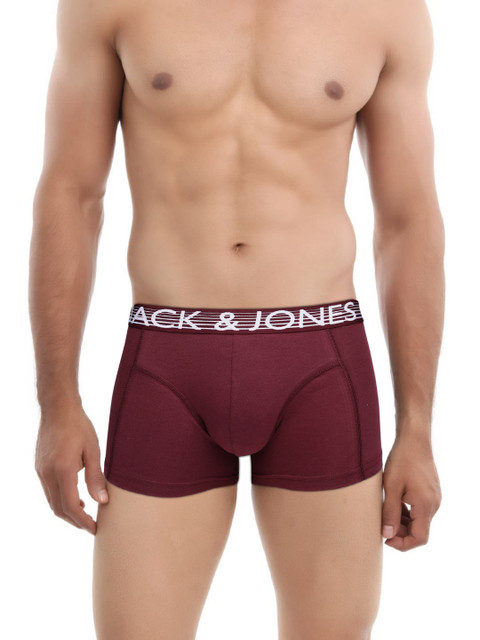 

Jack & Jones Men Maroon Solid Trunk 2017175001