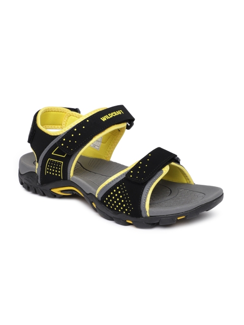 

Wildcraft Men Black & Yellow Sports Sandals