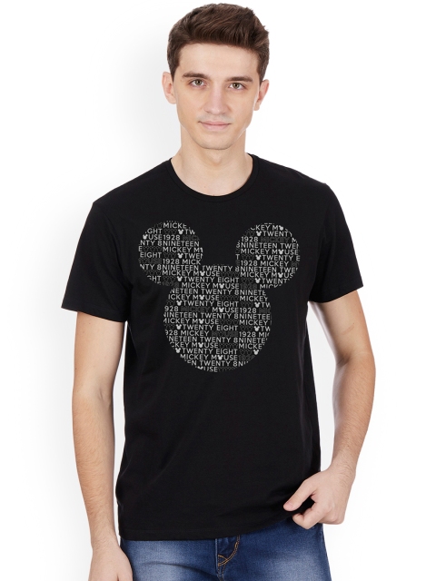 

Free Authority Men Black Mickey and Friends Printed T-shirt