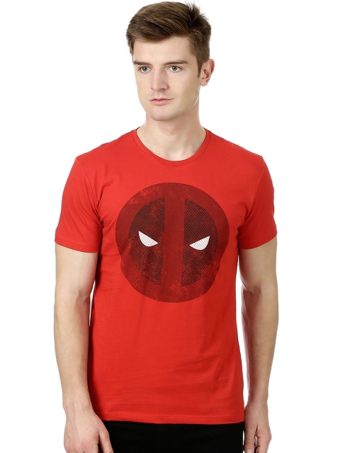 Free Authority Men Red Printed T-shirt