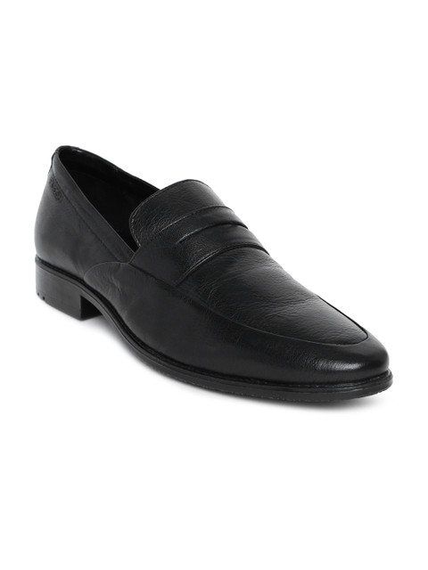 

Ruosh Men Black NASHFORD 9A Leather Formal Slip-ons
