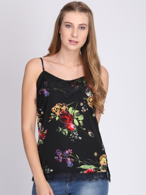 

NIZA Women Black Printed Top