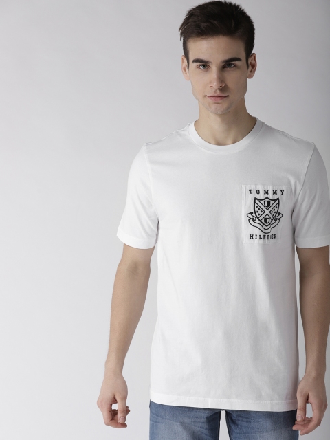 

Tommy Hilfiger Men White Regular Fit Solid T-Shirt