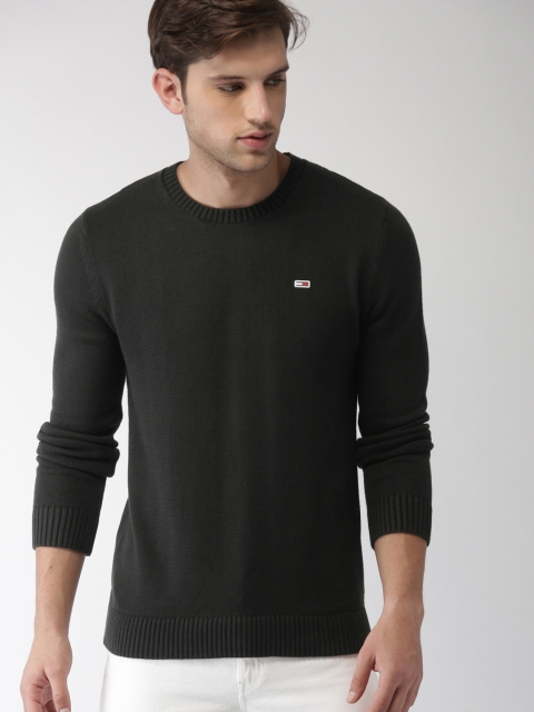 

Tommy Hilfiger Men Black Solid Pullover