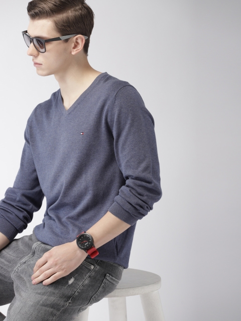 

Tommy Hilfiger Men Blue Solid Sweater