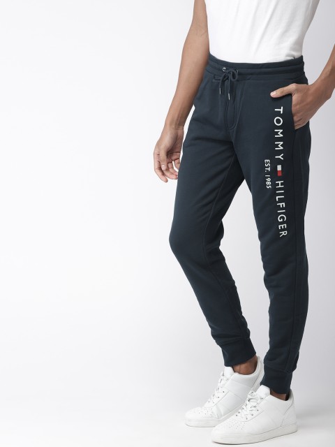 

Tommy Hilfiger Men Navy Blue Printed Joggers