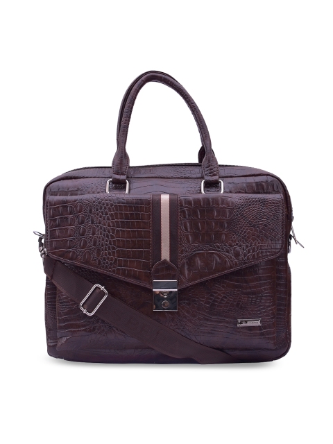 

ESBEDA Unisex Brown Textured Laptop Bag