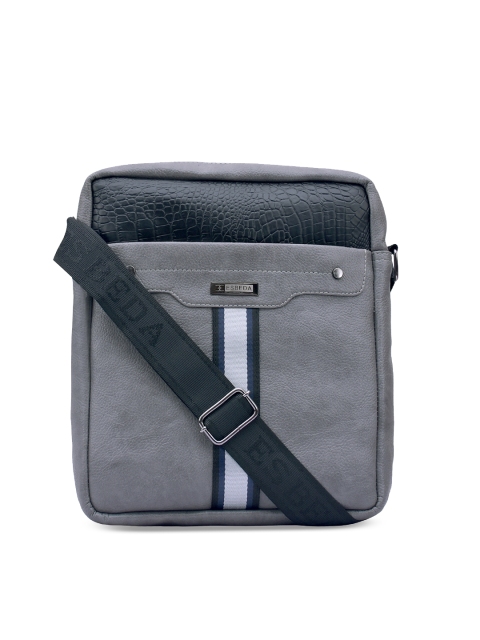 

ESBEDA Men Grey Solid Messenger Bag