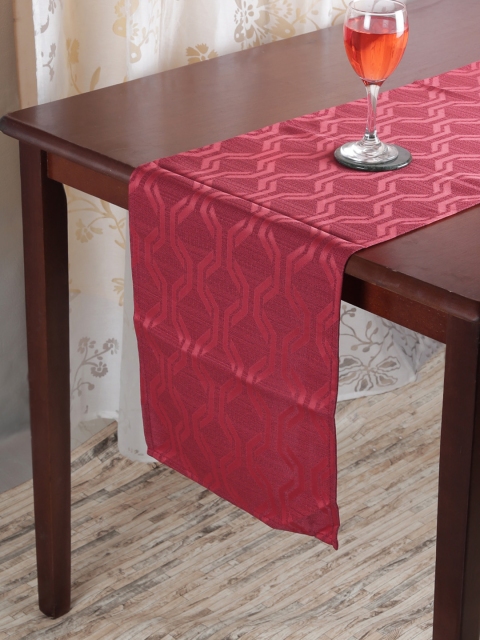 

RANGRAGE Pink Geometric Table Runner