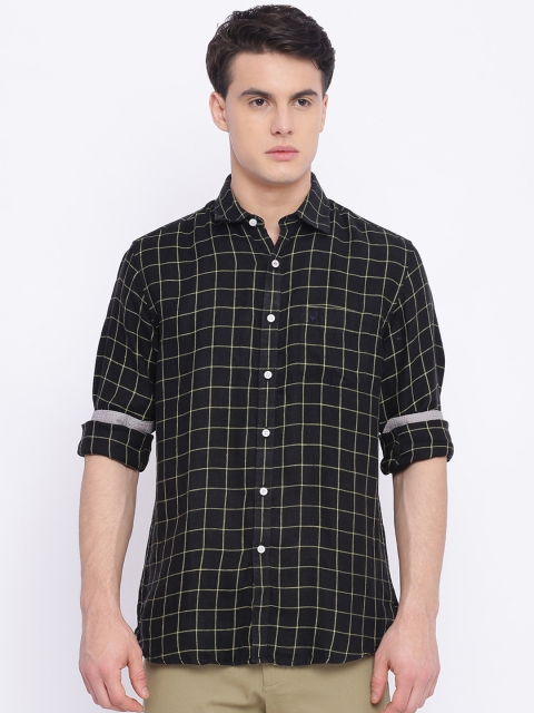 

Allen Solly Men Black Slim Fit Checked Casual Shirt