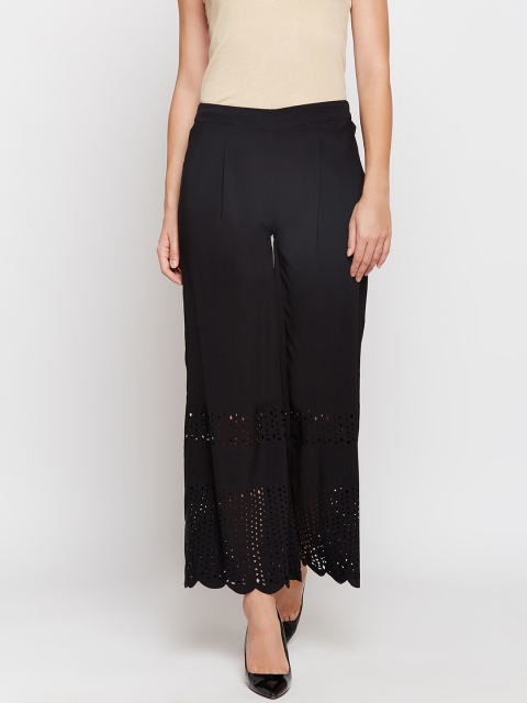 

Be Indi Women Black Solid Straight Palazzos