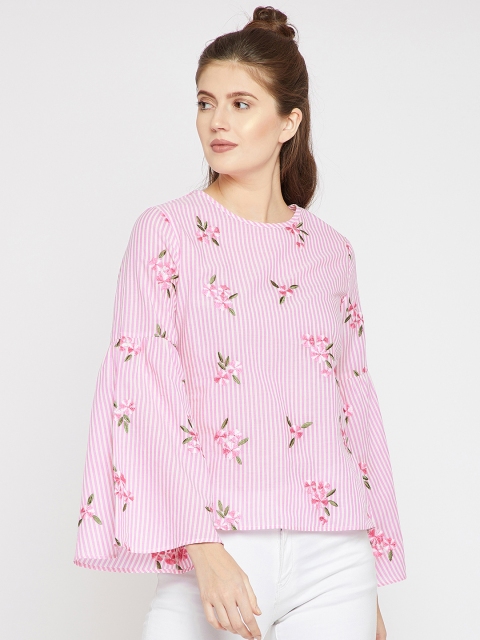 

RARE Women Pink Striped Top