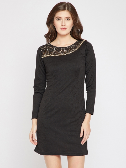 

RARE Women Black Solid A-Line Dress