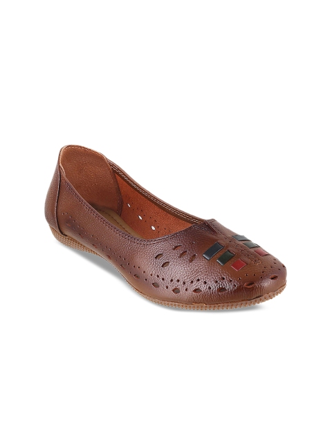 

Mochi Women Rust Brown Solid Ballerinas