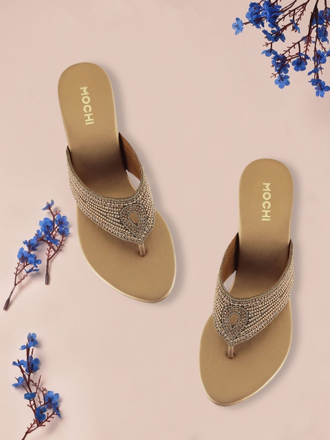 

Mochi Women Gold-Toned Embellished Heels