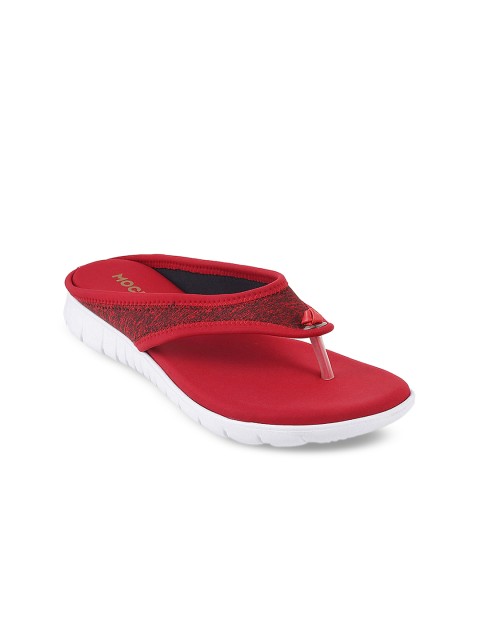 

Mochi Women Red Solid Synthetic T-Strap Flats
