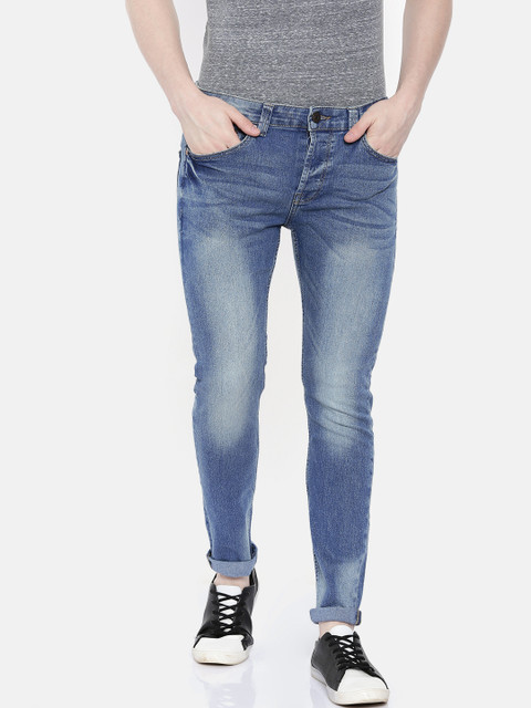 

ONLY & SONS Men Blue Skinny Fit Mid-Rise Clean Look Stretchable Jeans
