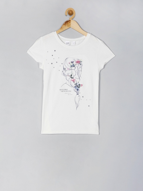 

GAP Girls Graphic T-shirt, White