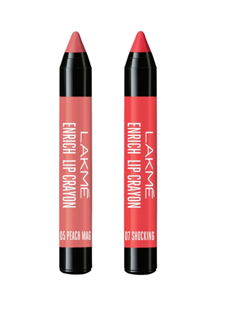 

Lakme Set of 2 Lip Crayons, Pink