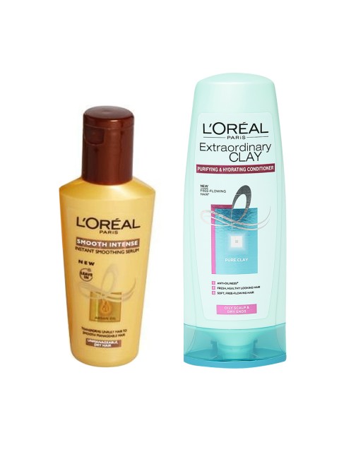 

L'Oreal Paris Purifying & Hydrating Conditioner & LOreal Paris Intense Smoothing Serum, Gold