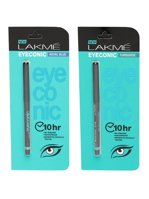 

Lakme Set of Eyeconic Kajal - Turquoise 0.35 g & Royal Blue 0.35 g