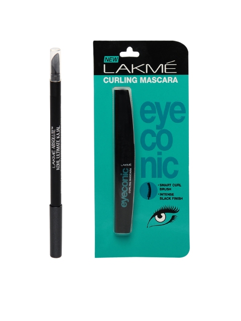 

Lakme Absolute Black Kohl Ultimate Kajal & Eyeconic Curling Mascara