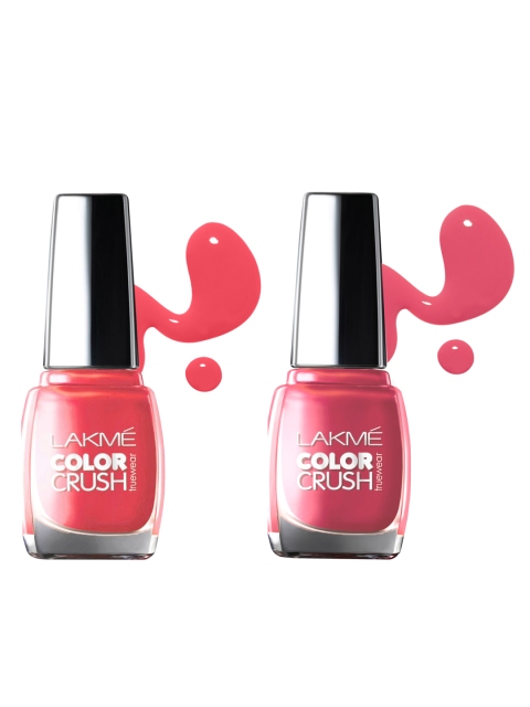 

Lakme Set of 2 True Wear Color Crush Nail Polish, Red